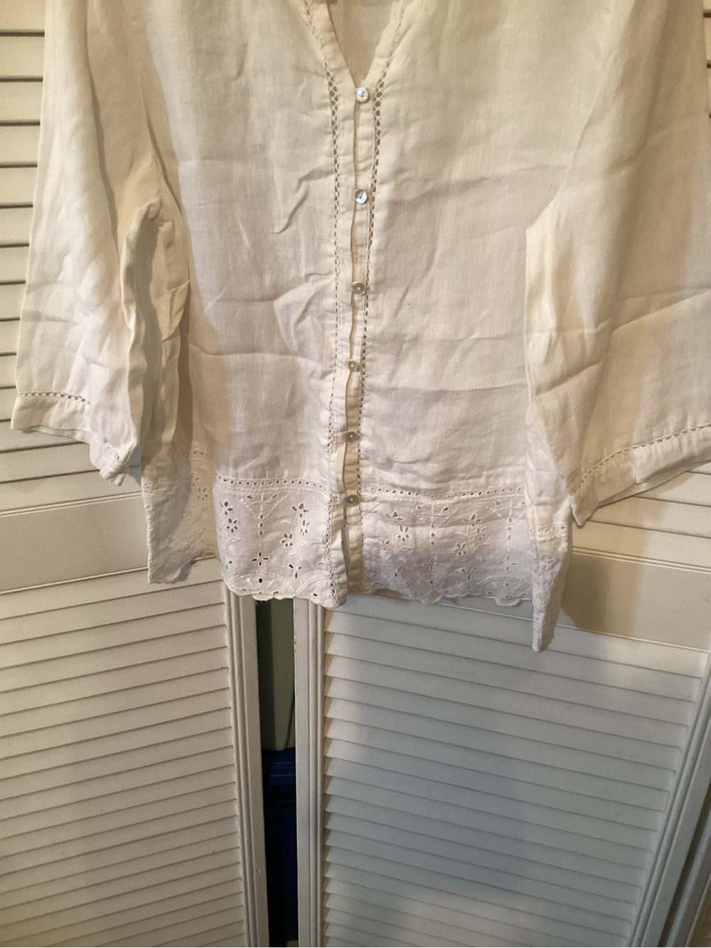 J. Jill women’s white tunic blouse size medium - Picture 4 of 4